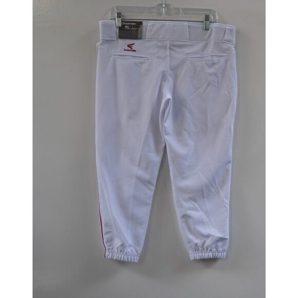 NWT Easton Pants Womens Large White Red Baseball Softball Pro Pipepant Cuffed - Picture 4 of 6